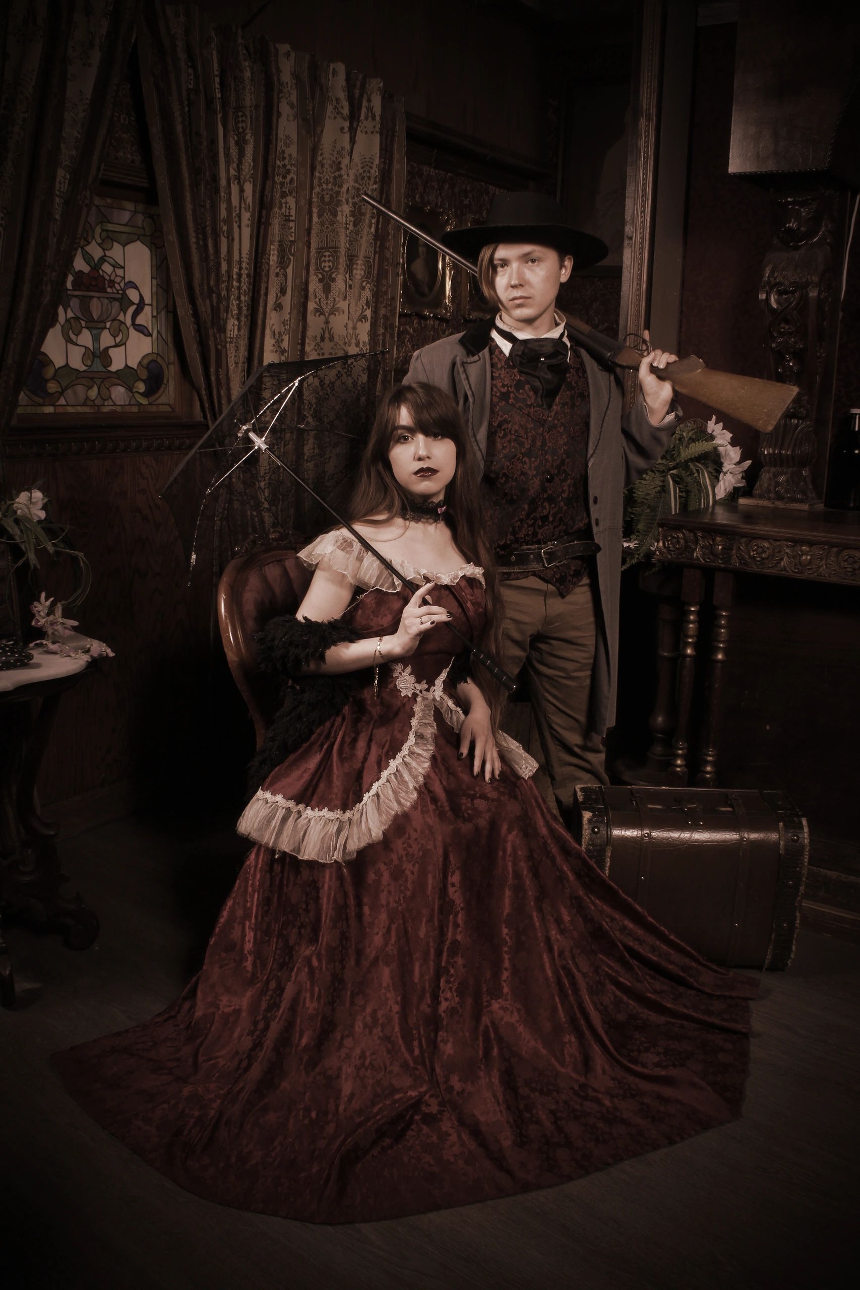 Victorian couple portrait